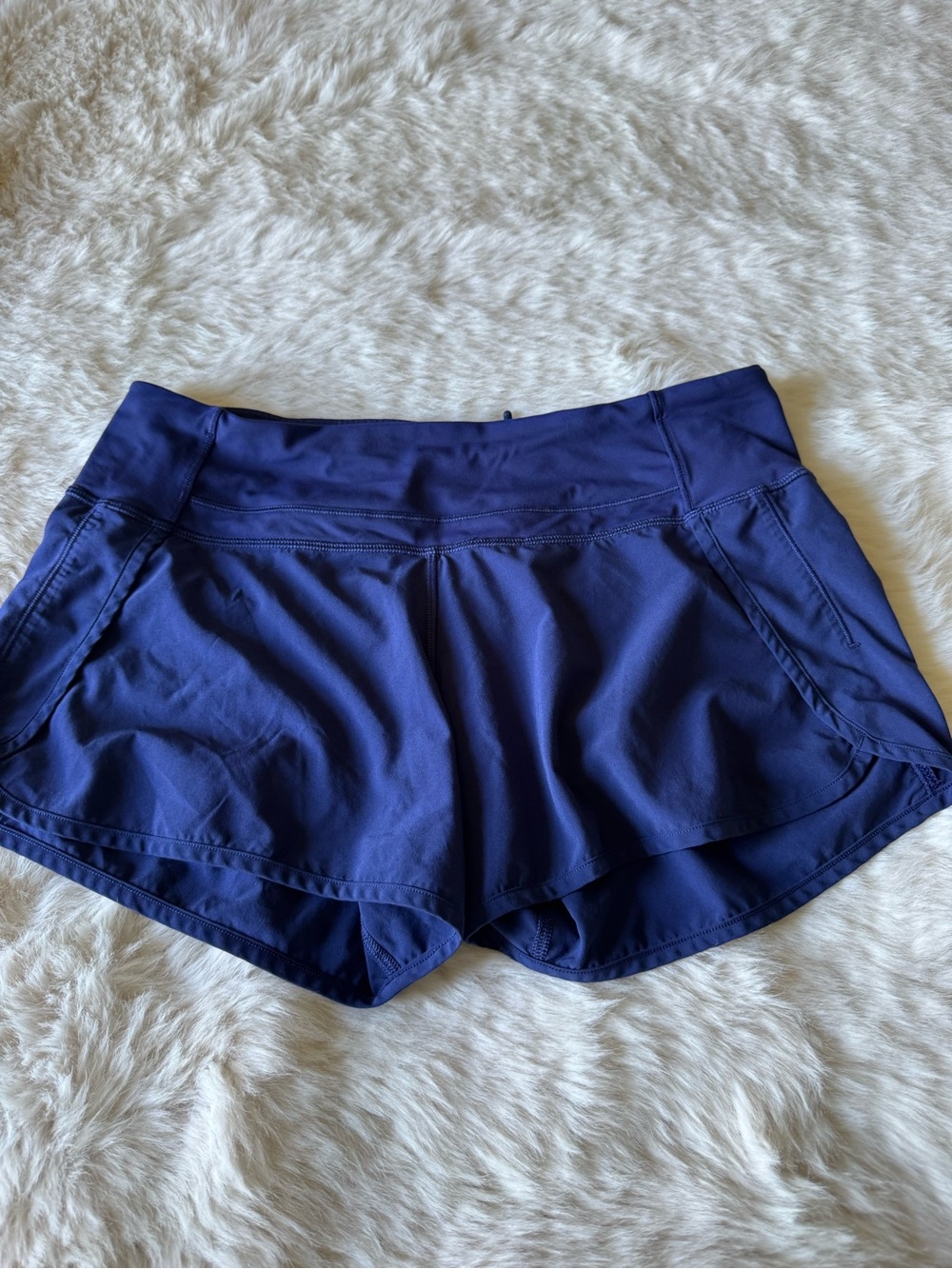 lululemon athletica Navy Blue Athletic Shorts with Wide Waistband